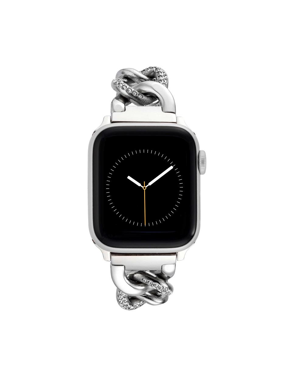 Accessoires Apple Watch Anne Klein Chain Link Bracelet Band with Premium Crystals   | DVZ-7587923